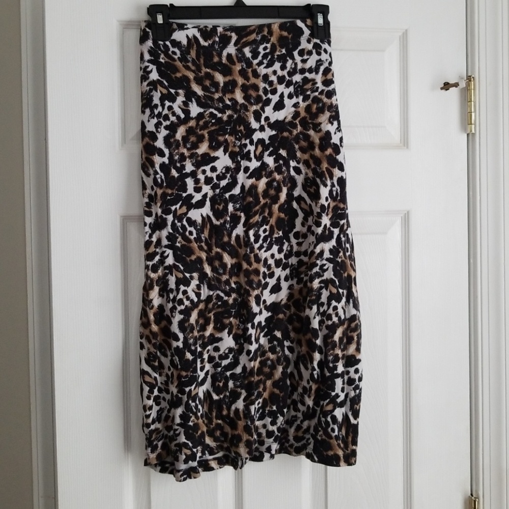 Warm Leppard Print Pencil Skirt